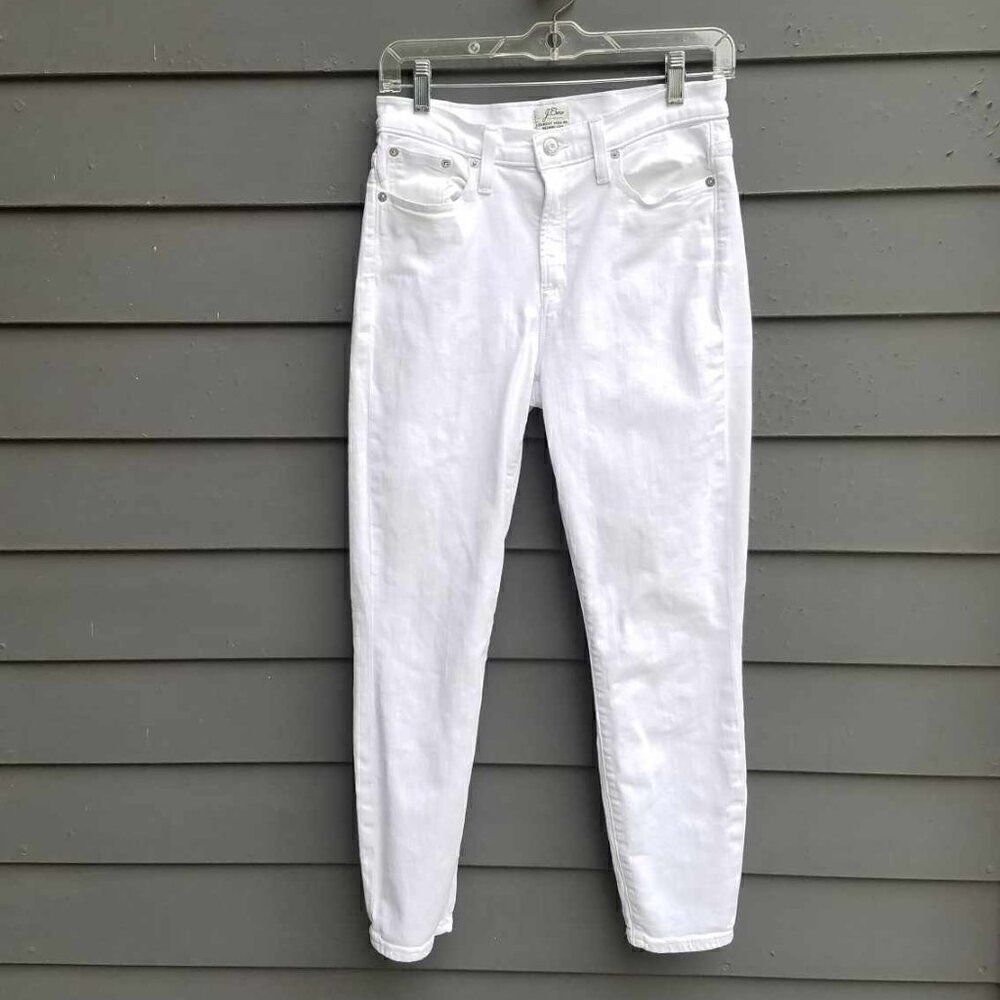 J Crew White Lookout High Rise Skinny Crop Jeans size 29